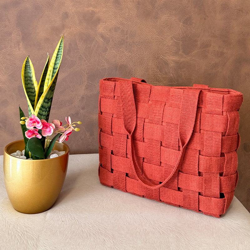 Bolsa Eco Fashion Trancê Terracota — imagem oficial Santa Luzia